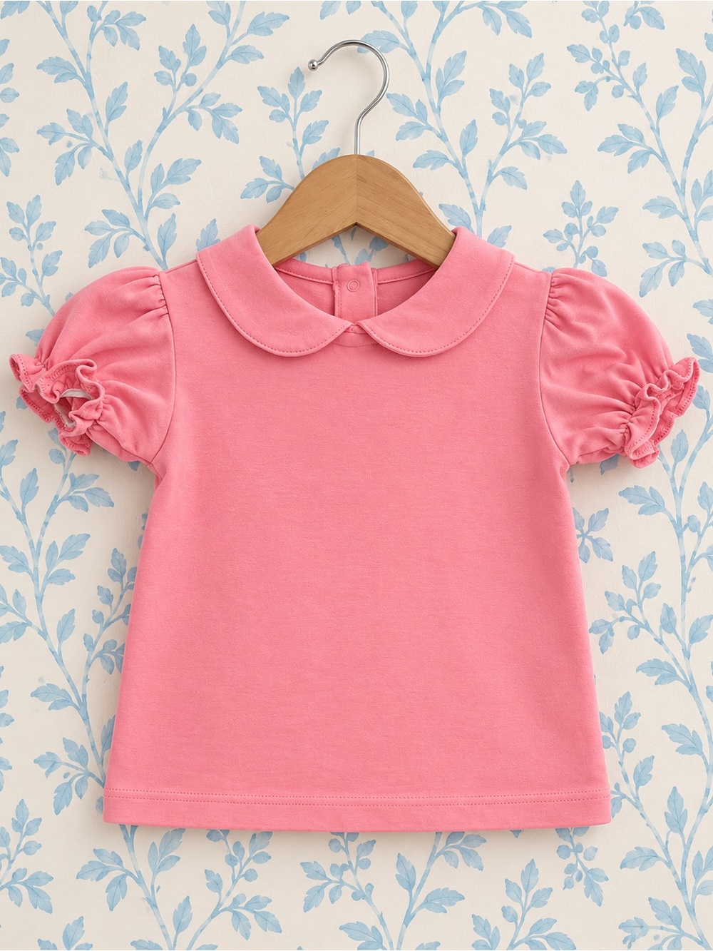 The Beaufort Bonnet Company Pink Peter Collar Puff Sleeve Tee